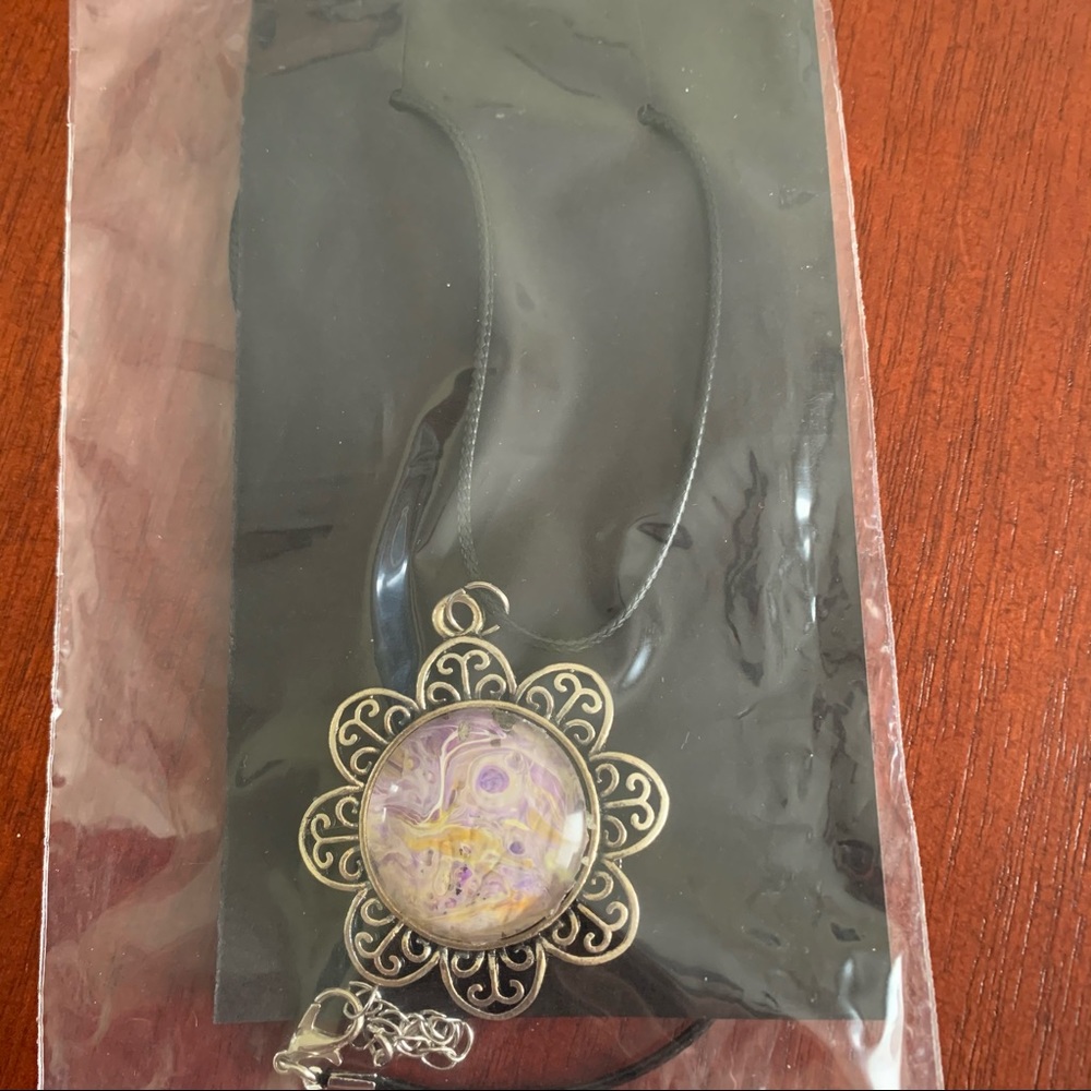2/$20 ONE OF A KIND flower pendant necklace